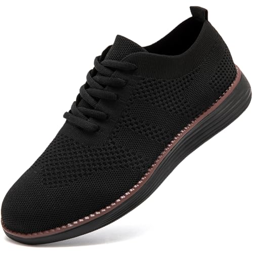 FZJIALI Schuhe Herren Sneaker Anzugschuhe Loafer Schwarz Mokassins Slipper Atmungsaktiv Business Schuhe Bootsschuhe Oxfords Klassische Freizeit Hochzeit Sommer Schuhe 43