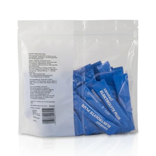 sanotact Elektrolyte Plus 50 Stück – Großpackung für Festival, Sport & Hochzeit Gastgeschenk – Elektrolyte Pulver für den Party Urlaub Zubehör & Training