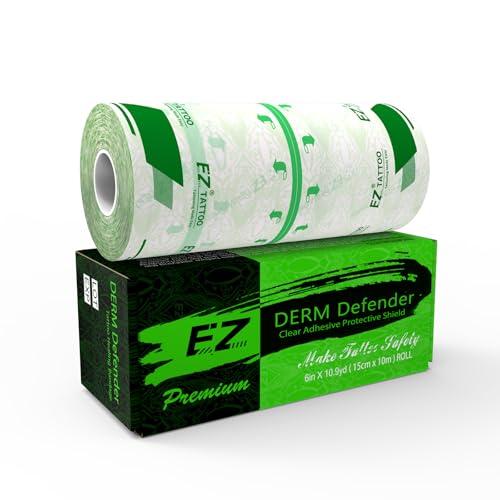 EZ Tattoo Folie Heilung - Rollen (15cm X 10m) Wasserdichtes Tattoo-Pflaster für die Hauterholung