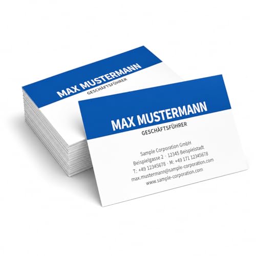 Visitenkarten, prinux, Professionell, 75 Stück, 400g-Karton, mit Wunschtext - Text, Schriftart und Farben sofort online anpassen