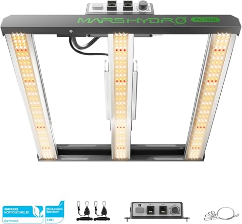 MARS HYDRO Smart FC1500 LED Grow Lampe 150W Samsung LM301H EVO Abdeckung Vollspektrum Pflanzenlampe Daisy Chain dimmbare Bar Wachstumslampe für Zimmerpflanzen, Gemüse, Blume