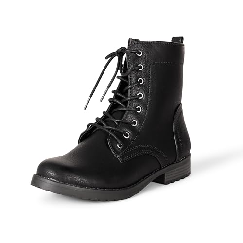 Amazon Essentials Ladies Lace Up Combat Boots , 38.5 EU, Black