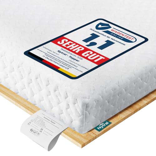 Topper 140x200cm H3 & H4, 7.5 cm Höhe Schlafsofa Bett Gelschaum, Öko-TEX Zertifiziert, Atmungsaktiv & Waschbar, Matratzentopper für Boxspringbett, Wohnwagen & Schlafsofa