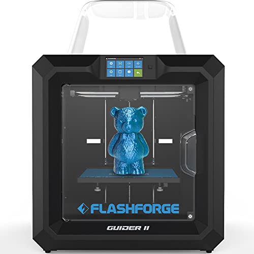 FLASHFORGE 3D-Drucker Guider II, großformatiger intelligenter 3D-Drucker in Industriequalität, Resume-Druck für ernsthafte Hobbyisten und Profis mit Produktionsanforderungen, Bauvolumen 280X250X300mm