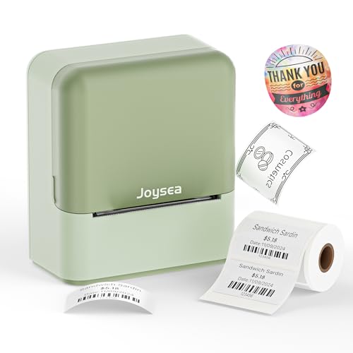 Joysea D2 Bluetooth Etikettendrucker, Tragbarer Thermoetikettierer Kompatibel mit breite Etiketten (20-50mm), Für Einzelhandel, Lager, Preisschilder, Büro und Zuhause