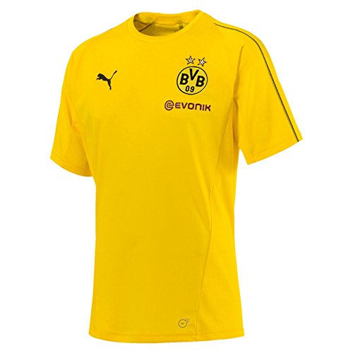 Puma Herren Training Jersey BVB with Sponsor Logo, Cyber Yellow, XXL, 753358