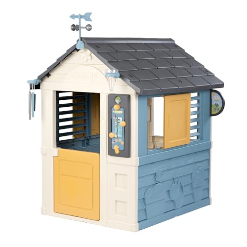 Smoby Life - 4 Jahreszeiten Spielhaus (103x122x143 cm) - kreatives Gartenhaus für Kinder ab 2 Jahre - Outdoor-Kinderhaus zum Spielen und Lernen rund um Wetter & Jahreszeiten