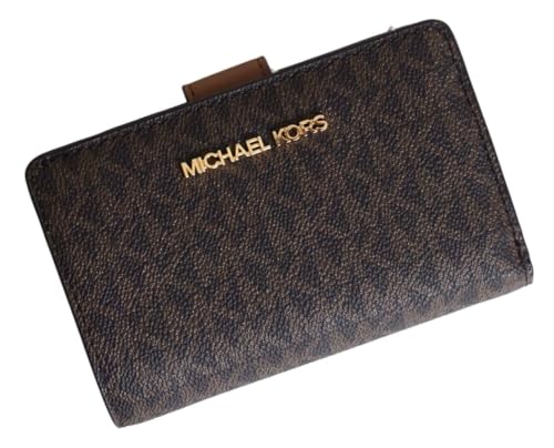 Michael Kors Jet Set Travel Medium Bifold Zip Coin Wallet - Brown
