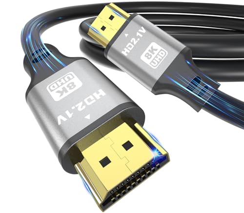 jojobnj 8K HDMI Kabel 0.5m, High Speed HDMI Kabel 48Gbps 8K@60Hz 4K@120Hz, HDCP 2.2 & 2.3, DTS:X, HDR 10 Kompatibel mit Roku TV/eARC/3D/PS5/HDTV/Laptop/Blu-ray