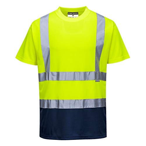 Portwest S378 Zweifarbiges Warnschutz T-Shirt Normalgröße Kurzarm Polyester