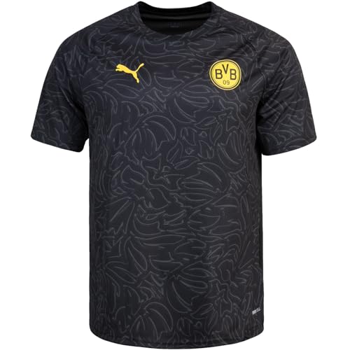 PUMA Borussia Dortmund BVB Warm Up Trikot Jersey (DE/NL/SE/PL, Alphanumerisch, XL, Regular, Regular, Black/Yellow)