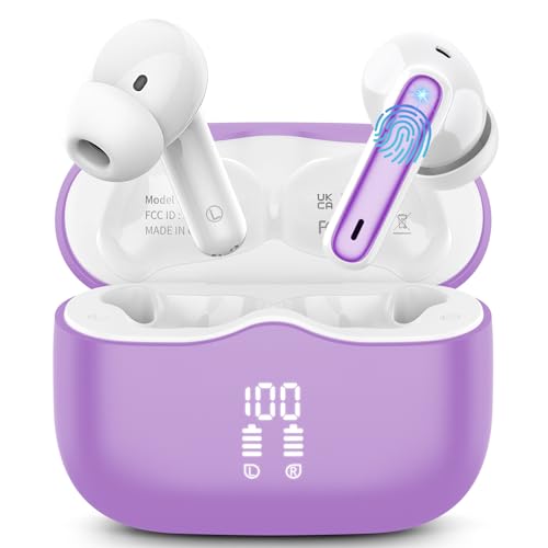 xinwld Bluetooth Kopfhörer 5.4 In Ear, Bluetooth Kopfhörer 3D Bass Stereo mit ENC Geräuschunterdrückung, 40 Stunden Kabellose Kopfhörer LED USB-C, IP7 Wasserdicht Kabellose Kopfhörer für Android