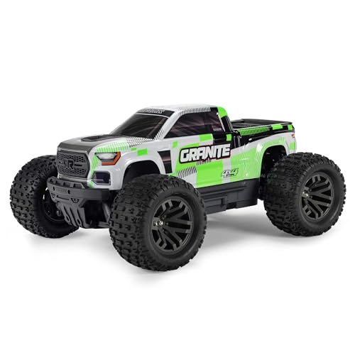 ARRMA Granite Mega 665 1:10 4X4 RTR Ferngesteuerter Monster Truck Basher mit großem Bürstenmotor, ohne Akku und Ladegerät, Grün