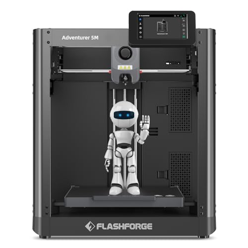 Flashforge Adventurer 5M 3D-Drucker mit Makelloser Erster Schicht, Automatischer Nivellierung, Schnell abnehmbare Düsen, Maximaler Geschwindigkeit von 600 mm/s, CoXY-Struktur,Bauvolumen:220*220*220mm