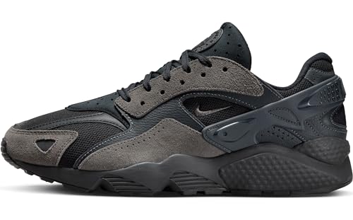 Nike Sneaker Air Huarache Runner, Black/Medium Ash-Anthracite, DZ3306-002, 38.5 EU (M 6 US)