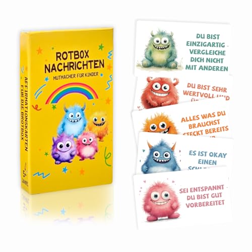 20 Affirmationskarten für Kinder – Mutmachkarten mit niedlichen Monster
