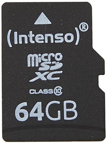 Intenso microSDXC 64GB Class 10 Speicherkarte inkl. SD-Adapter, schwarz