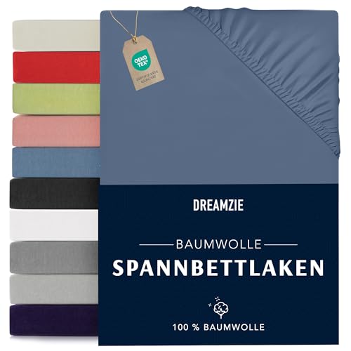 Dreamzie - Spannbettlaken - 200x200cm - 100% Baumwolle Jersey