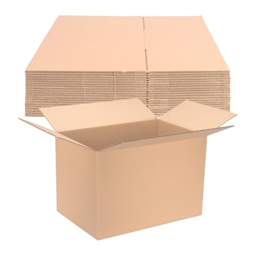 verpacking 5 Faltkartons 600x400x400 mm braun | variable Höhe bei 200 und 300 mm | Faltkarton KK-107 2-wellig rechteckige Versandkartons DHL Paket DPD GLS Große stabile doppelwandige Kartons
