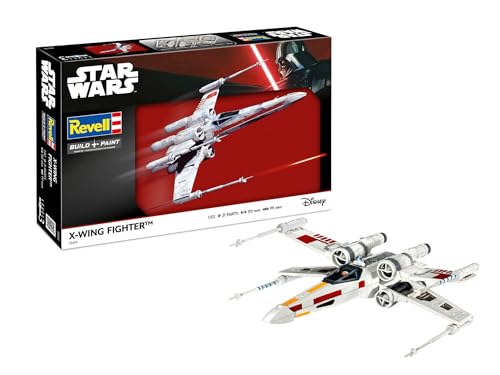 Revell Modellbausatz Star Wars X-Wing Fighter I Rebellionsjäger I Hochdetailliertes Modell im Maßstab 1:57 I I Pilotenfigur inklusive I Perfekt für Star Wars-Enthusiasten ab 10 Jahren