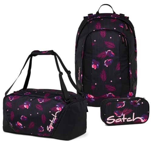 Satch Air Schulrucksack Set 3tlg. inkl. Schlamperbox und Sporttasche (Mystic Nights)