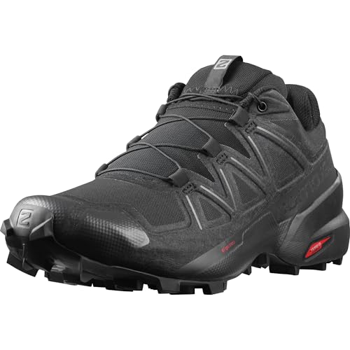 Salomon Herren Speedcross Hiking Shoe, Black Black Phantom, 40 2/3 EU
