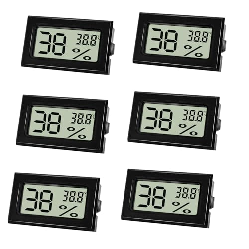 6 Hygrometer-Thermometer, Digital Mini Luftfeuchtigkeitsmesser