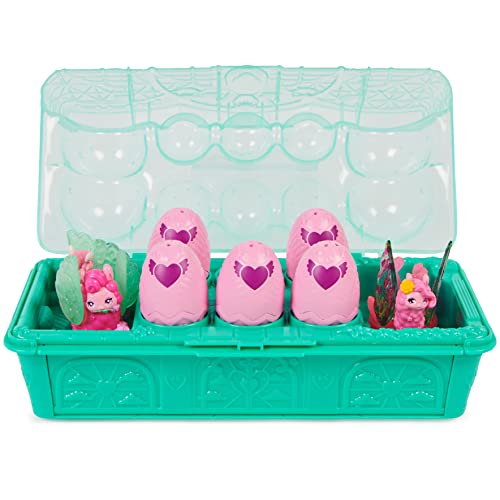 Hatchimals Rainbowcation Eierkarton mit Lama-Familie, Spielset mit 10 CollEGGtibles-Figuren und 2 Zubehörteilen, Kinderspielzeug für Mädchen ab 5 Jahren