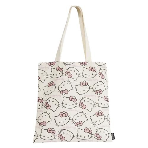 Hello Kitty Einkaufstasche – Leichte und praktische Stofftasche mit Hello Kitty Design, wiederverwendbar und angenehm zu tragen