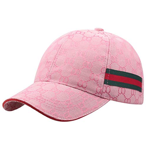 UKKD Baseball Kappe Fashion Trend Baseballmütze Aus Reiner Baumwolle Kappen Für Männer Und Frauen In 4 Farben Adjustable One Size Erwachsener Beiläufigen,Rosa,Einstellbar