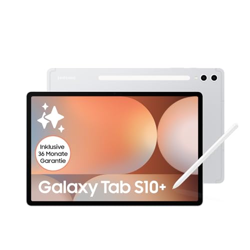 Samsung Galaxy Tab S10+ AI Tablet, Android Tablet, 12 GB RAM, 256 GB Speicher, AMOLED-Display, Antireflexionsbeschichtung, Inkl. S Pen, WiFi, Platinum Silver, 36 Monate Herstellergarantie