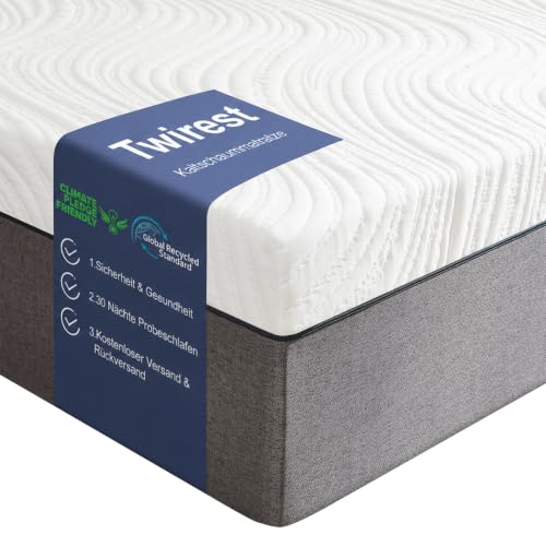 Twirest Matratze 90x200, 16 cm Höhe, Orthopädische Kaltschaummatratze