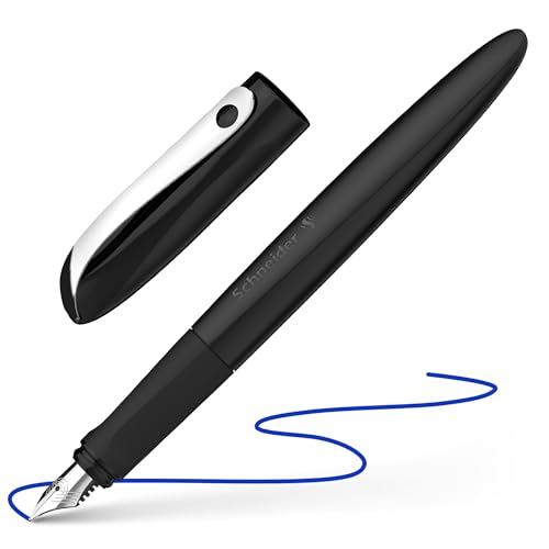 Schneider 162111 Wavy Füller (für Rechts- und Linkshänder, mit Anfängerfeder) schwarz