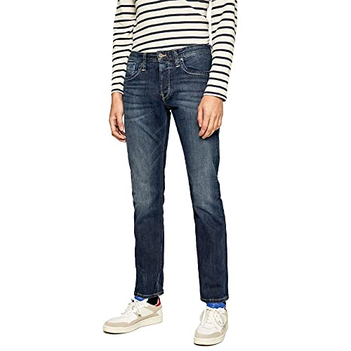 Pepe Jeans Herren Straight Jeans Cash Straight Jeans, Blau (Denim-z45), 34W / 32L