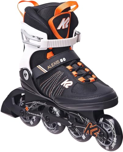 K2 Skates Damen Inline Skates Alexis 80, Black - orange, 30E0874.1.1.080