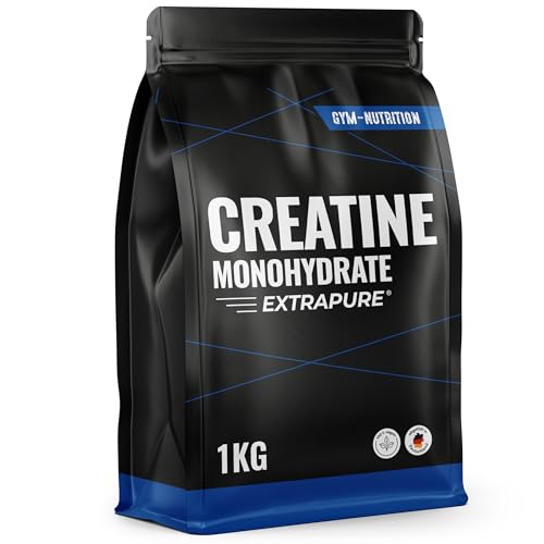Creatin Monohydrat Pulver 1kg / 1000g - Ultra Reines Kreatin Monohydrat mit Inulin - Hochdosiert - Extrapure Creatine Monohydrat - Creatin Pulver Monohydrate - Vegan Jahresvorrat