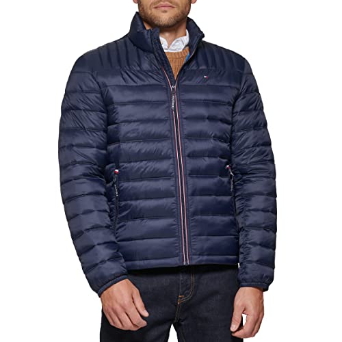 Tommy Hilfiger Herren Ultra Loft leichte verstaubare Pufferjacke (Standard und groß und hoch) Daunenalternative Mantel, Mitternacht/Ausflug, einfarbig (Midnight//Getaway Solids), XXL