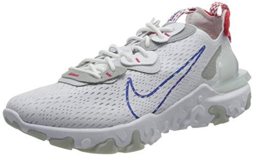 Nike React Vision Laufschuhe für Herren, White Game Royal Pure Platinum, 43 EU