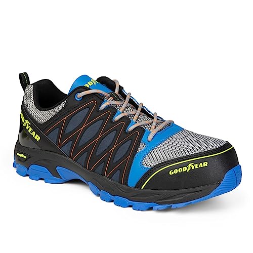 Goodyear Herren Metallfreie Arbeitssicherheit Trainer Mit Non Metallic Stoffkappe S1p / Sra Hro Construction Boot, Blau Schwarz, 43 EU