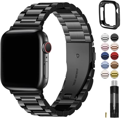 Fullmosa Metallarmband für Apple Watch 44mm 45mm 42mm(S3/2/1) mit Gehäuse