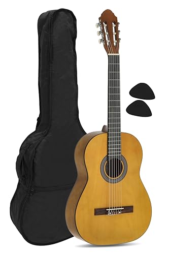 Juan Miguel Navarrez Konzertgitarre - klassische Gitarre - 4/4 honey - Naturfarben - inkl. Tasche