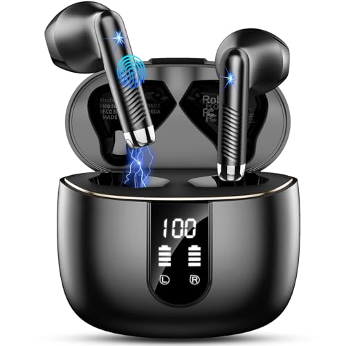 Drsaec Bluetooth 5.4 Kopfhörer, 2026 Neu In Ear Kopfhörer Kabellos Bluetooth 6D Tiefer Bass Kabellose Kopfhörer mit 6 ENC Mic, 56 Std Noise Cancelling Ear Buds, USB-C, IP7 Wasserdicht Sport Ohrhörer