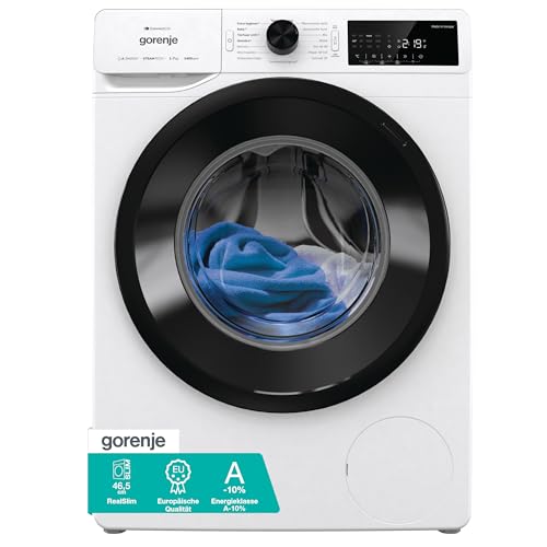 Gorenje WPAM74SA1T Waschmaschine mit Dampffunktion/Slim/ConnectLife / 7Kg / 1400 U/min/15 Programme/Totaler AquaStop/Wave Active Trommel/ExtraHygiene/PowerWash/Schnell Waschgang/EEK: A-10%