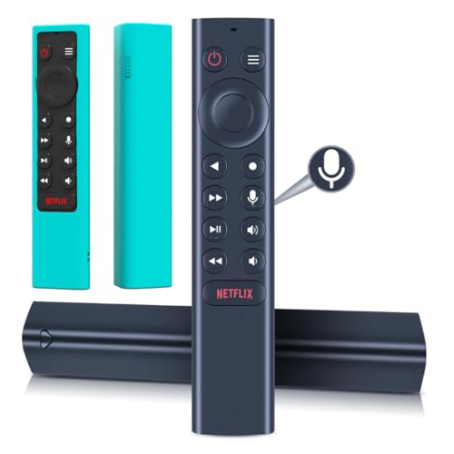 CLVIZCXOM [Mit Blau Leuchtendem Gehäuse] Neu Sprachsteuerung Fernbedienung Kompatibel mit NVIDIA Shield TV und Pro Streaming Media Player