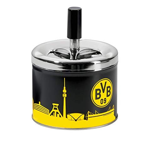 Borussia Dortmund Unisex Bvb-aschenbecher mit Deckel, 10cm