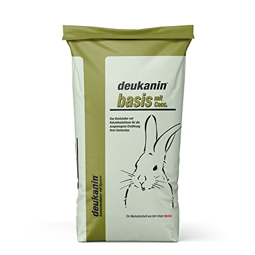 deukanin Basis 25 kg m. Cocc. | Kaninchenfutter | Ausgewogenes Basisfutter | schützt vor Darmparasiten | Alleinfuttermittel für Kaninchen