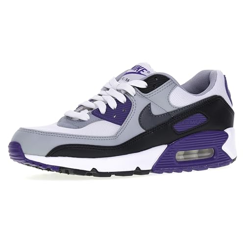 NIKE Damen Air Max 90 Sneaker, White Iron Grey Black Wolf Grey, 41 EU