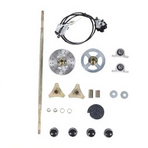 Tonysa 29-Zoll-Gokart-Hinterachsen-Montagesatz, Hochwertige Materialien, Breite Kompatibilität, Hohe Zuverlässigkeit, (mit) Bremskomponenten und 428-Kette, (für) ATV-Quads
