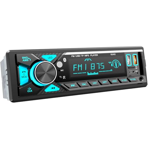 RDS Autoradio Bluetooth, CENXINY Autoradio 1 DIN mit Ladeanschluss Type-C,AM/FM Radio mit 2USB/AUX/SD/TF Unterstützung Android und iOS