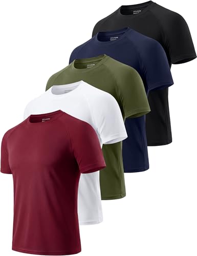Cimic 5er Pack Sport Tshirts Herren Funktionsshirt Sportshirt Kurzarm